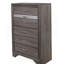 Vertical Solid + Manufactured Wood Dresser with 5 Drawers