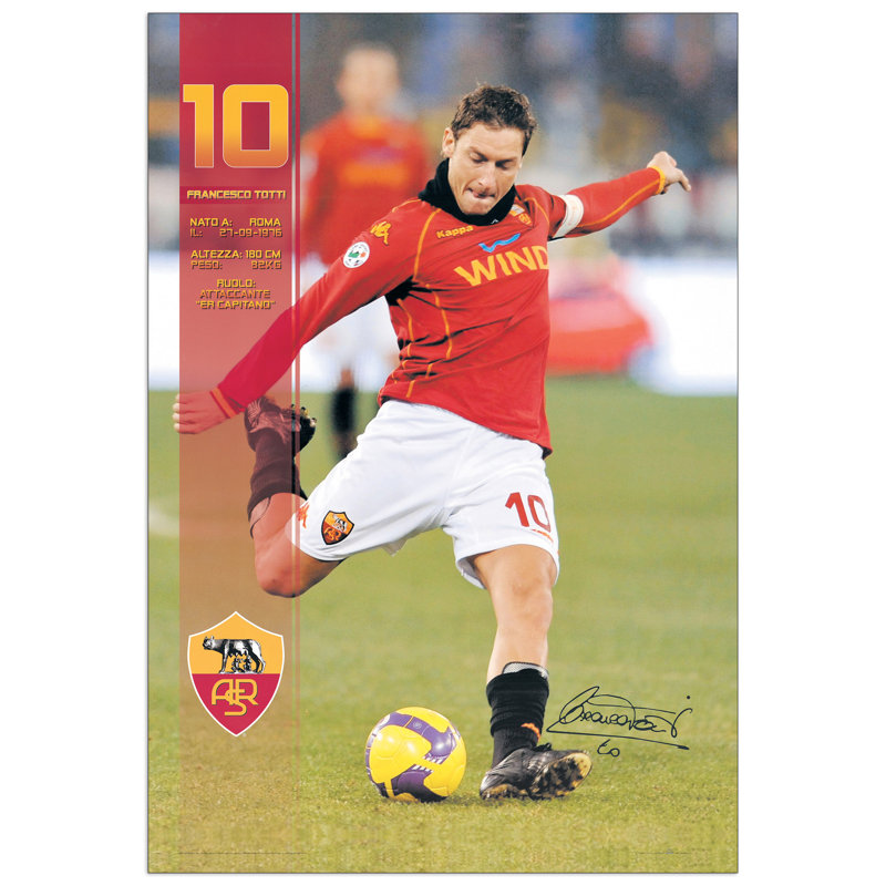 Totti Francesco - No Frame Rectangle Print on Wood