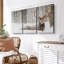 «Snow Covered Elk», 3 pièces sur toile-98562353
