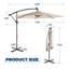 9,8 pi Parasol en polyester en porte-à-faux en polyester-314156287