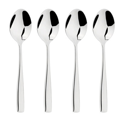 Cutlery Sets Stainless Steel 18/8 Dessert Spoon 4pc Set Catering Simplicity