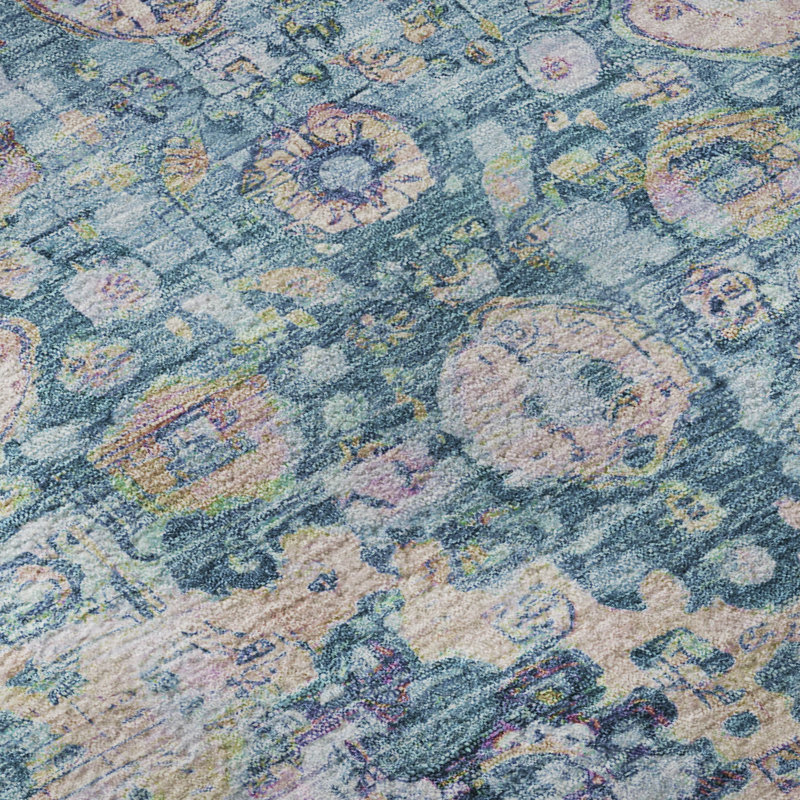 Premium Machine Washable Lubbers AMF1755 Border Rug, Rectangle 2'6" x 3'10"