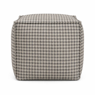 Furley Grey Square Pouf