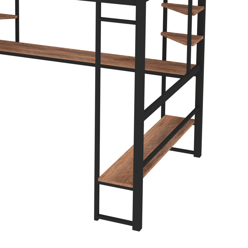 Lit mezzanine double avec tablettes Norfolk par Mason & Marbles