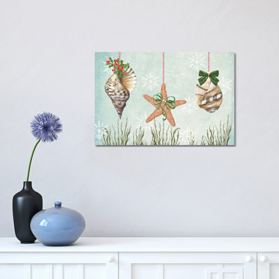 Christmas Coastal Collection A 1 Piece Wrapped Canvas Wall Art