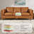 Verona Leather Couch, 88 Inch Leather Sofa for Living Room, Leather Office Couch, Solid Wood Accent-506945953