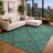 Machine Washable Indoor/Outdoor Chantille ACN2880 Plaid Rug-308707860-308707850