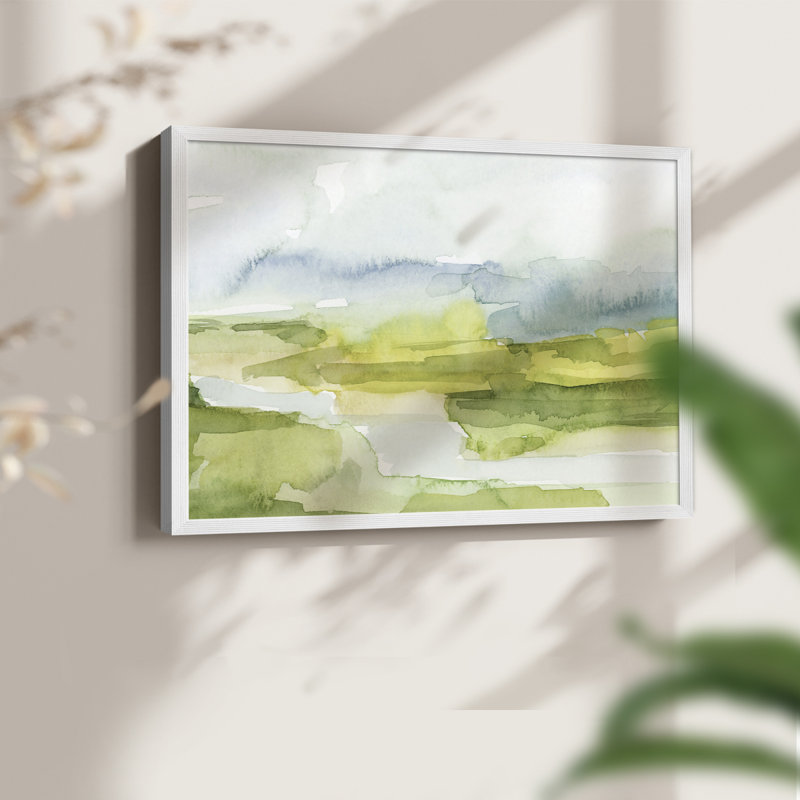 Watery Lowlands I - Reproduction encadrée - Restickable, H 16 po x l 20 po, Blanc