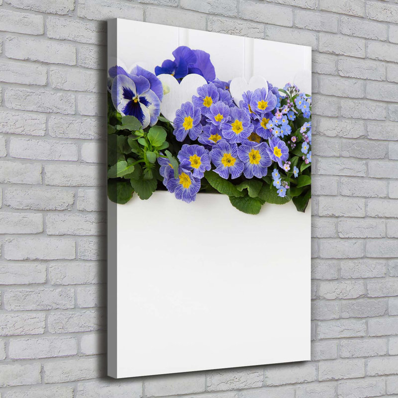 Violet Flowers - Wrapped Canvas Print