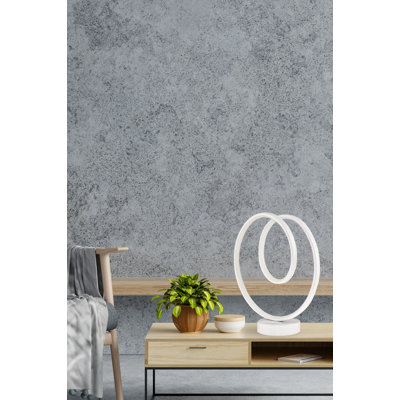 Modern Table Lamp, White Aluminum Body, 13.0 x 4.7 x 13.8 inches | 100% Electrostatic Coated Aluminium & Iron Base (4.7 in Diameter) | Energy Efficient, A+ Rating, 20,000+ Hour Lifespan, Stylish & Functional Lighting