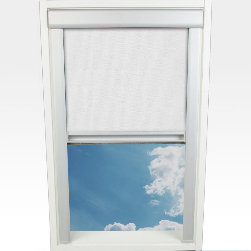 Cordless Blackout Arch Blind, 49 x 94cm, White/Silver