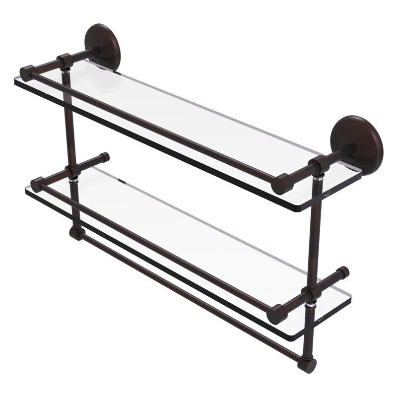 Étagère 2 pièces avec barre à serviettes Tilney, Bronze vénitien, 22"H x 22"W x 16"D