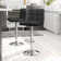 Swivel Upholstered Adjustable Height Counter Stool with Metal Frame