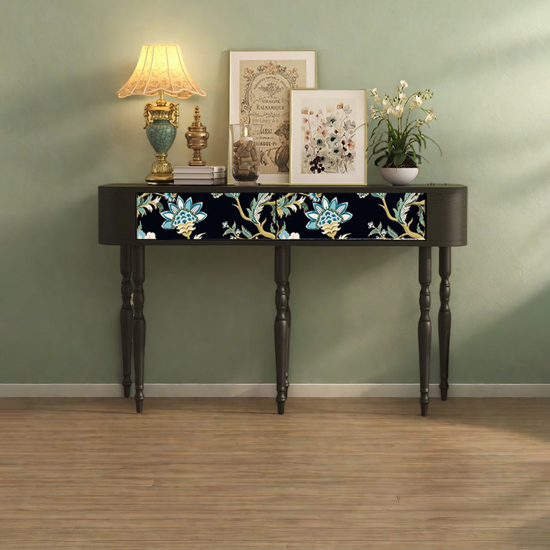 Table d'entrée moderne en bois avec tiroirs, H 31,5 po x l 47,24 po x P 15,75 po