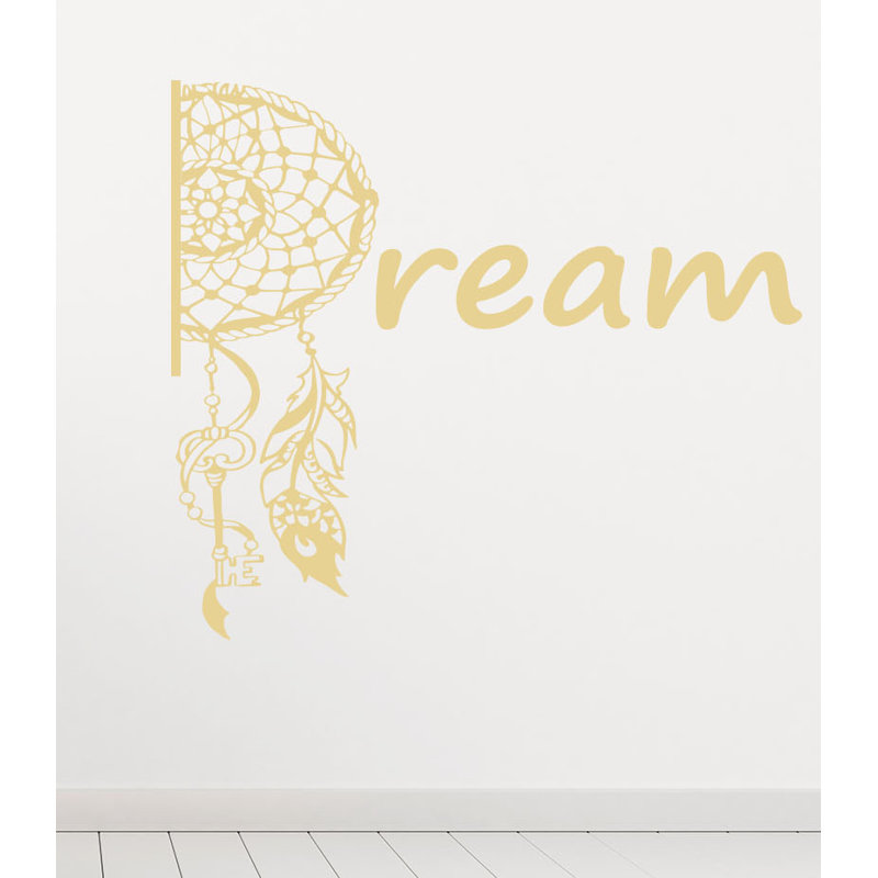 Décalcomanie murale mehndi rêve catcher, Crème