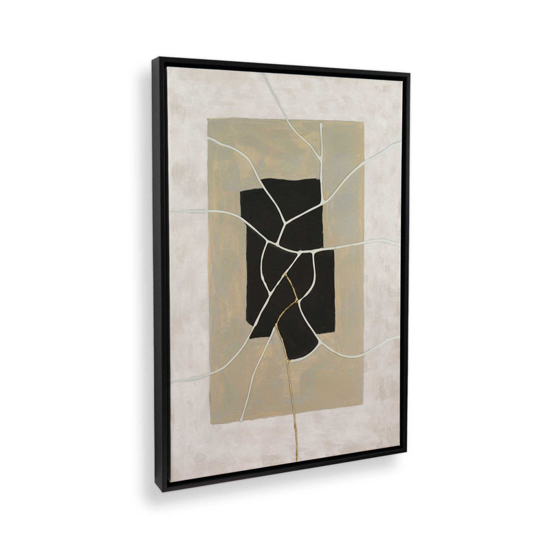 Impression sur toile «transit plan IV» par Michael Willett, «Floater», reproduction encadrée sans passe-par, Noir