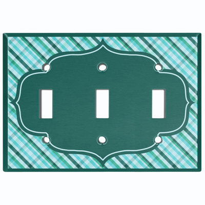 Patterned 3 - Gang Toggle Light Switch Standard Wall Plate