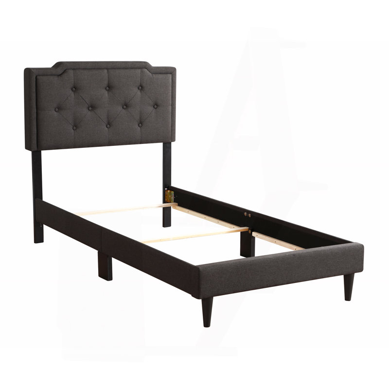 Élégant lit simple noir pour les espaces modernes