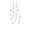 Luminaire suspendu cylindrique à 15 lumières Dove