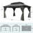Aluminum Patio Gazebo  with Curtain and Netting-89060598