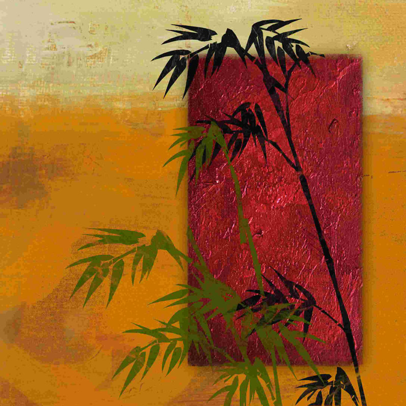 Bambou 2 - Impression sur toile tendue, L 12 po x H 12 po