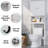 Behren 65.4'' H x 23.6'' W x 9.1'' D Freestanding over-the-Toilet Storage-22260430