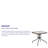 28'' Square Tempered Metal Table with Rattan Edging-1930915808