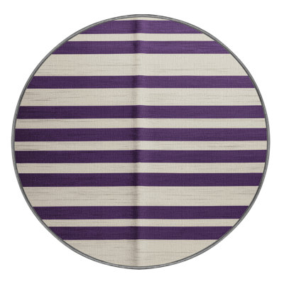 Machine Washable Horizontal Stripes Grey Area Rug