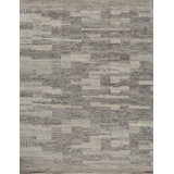 Moroccan Abstract Hand-Knotted Wool Beige/Gray Area Rug