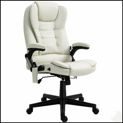 Fauteuil de massage vibrant à 6 points avec chaleur, dossier haut en microfibre pour un confort et un soutien ultimes
