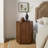 Kade Faceted Wood Side Table in Walnut