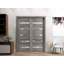 Portes coulissantes pour garde-robe coulissantes | Chêne cognac Quadro 4445 avec verre givré | Ensemble de quincaillerie pour moulures Sturdy Rails | Portes de garde-robe de chambre en bois massif-87391353-87391364
