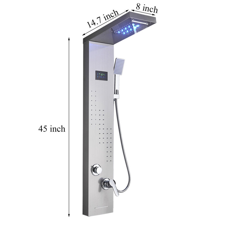44.48'' Shower Panel with Fixed Shower Head