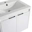 Meuble-lavabo 36 po avec lavabo en résine, 2 portes à fermeture douce et 1 armoire latérale, conception à fixation flottante, contreplaqué