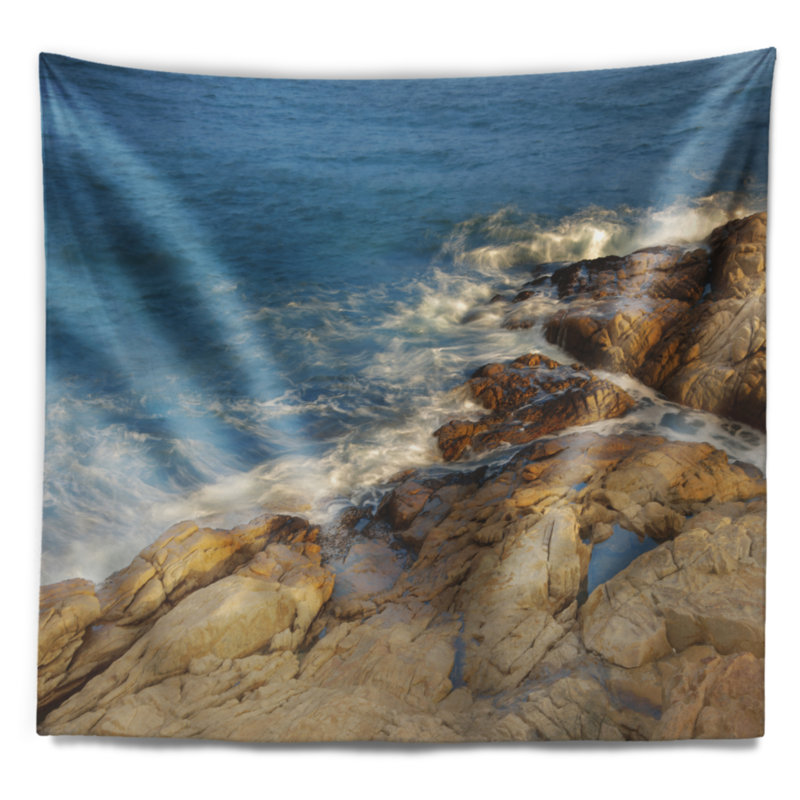 Tapisserie mer de mer roche, H 50 po x l 60 po