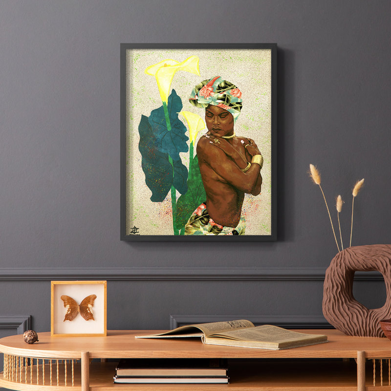 «Woman Strong II», reproduction encadrée - bois massif, H 20 po x l 16 po, Noir