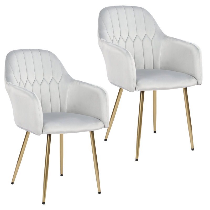 Teviston 49cm H Armchair in Pink, Light Grey, Golden