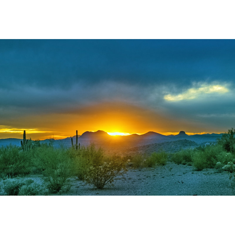 " Desert With Sunset ", 8" H x 12" W  