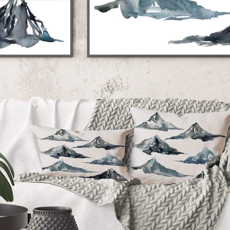 Coussin Minimalistic Gouache Landscape III - Modern Printed