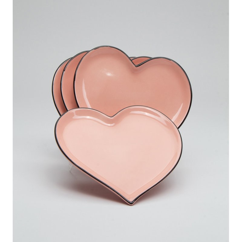Ensemble de 4 assiettes Happy Heart