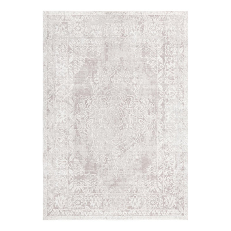 Tapis oriental gris / ivoire Dayton, Rectangle de 10 pi x 14 pi