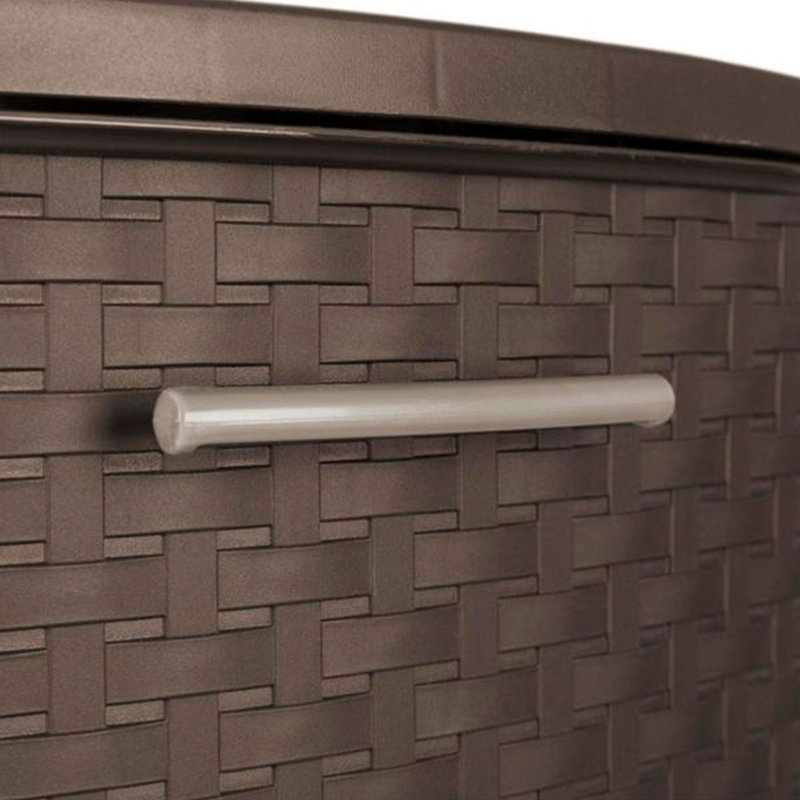 Sterilite 3 Drawer Wicker Weave Decorative Storage Tower, Espresso