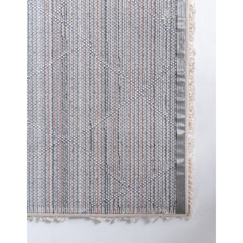 Paquette Geometric Shag Area Rug, Runner 79 x 305cm