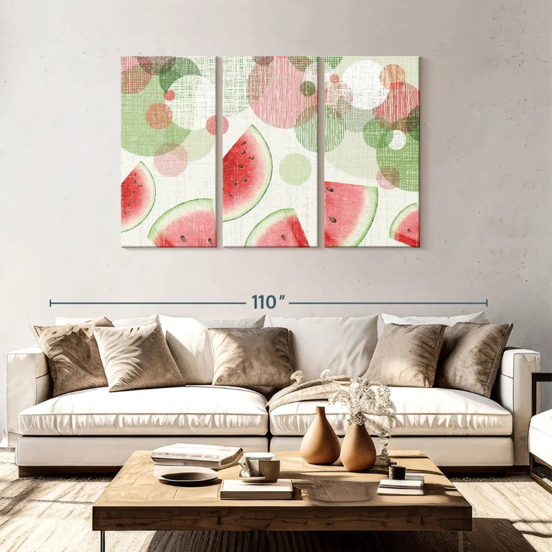 Délice de melon d'eau, 48" H x 74" W