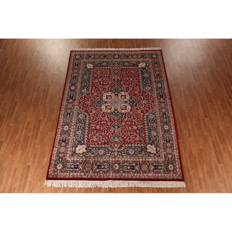 Tapis indien à teinture végétale 8 x 11