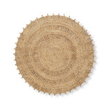 Medallion Jute / Sisal Area Rug in Brown