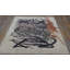 Square Vintage Mid Century Modern Spanish Abstract Expressionist Art Rug