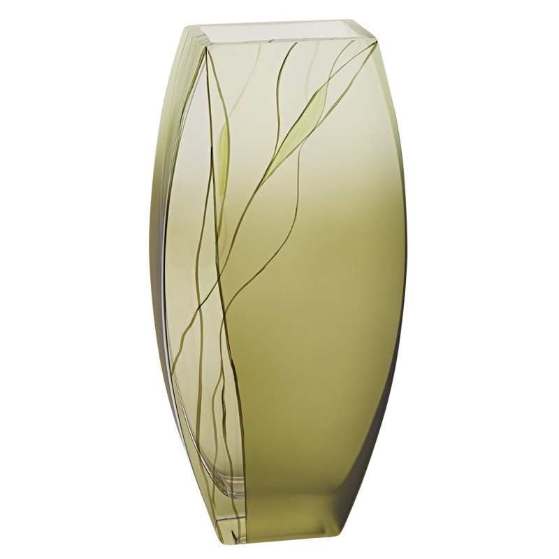 Evergreen Glass Floor Vase