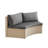 Bogovic 6-Person Boho-Style Wicker Outdoor Sectional Seating Group With Cushions-895292309