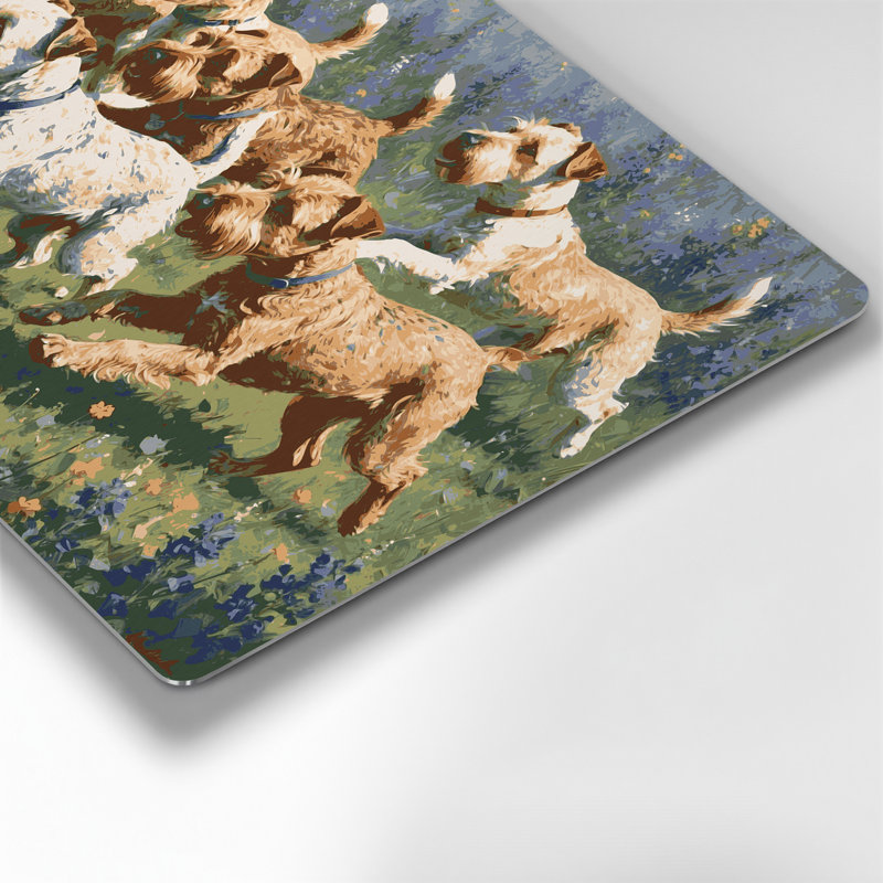 «Dogs Wire Fox Terrier», art mural en métal brun, H 24 po x l 36 po